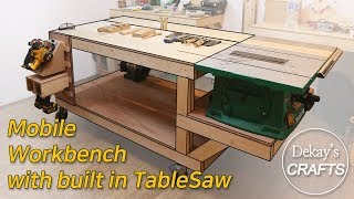 이동식 테이블쏘 워크벤치 작업대 만들기 (목공DIY) │ Mobile Workbench with built in TableSaw