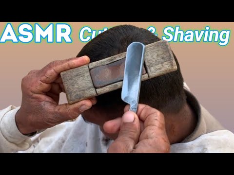 ASMR Fast Hair Cutting & Shaving With Barber Old !