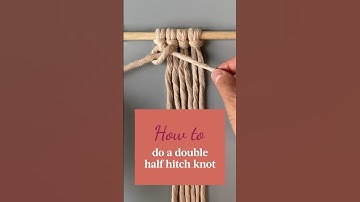 #Macrameknot tutorial step by step – How to do a double half hitch knot 🧶