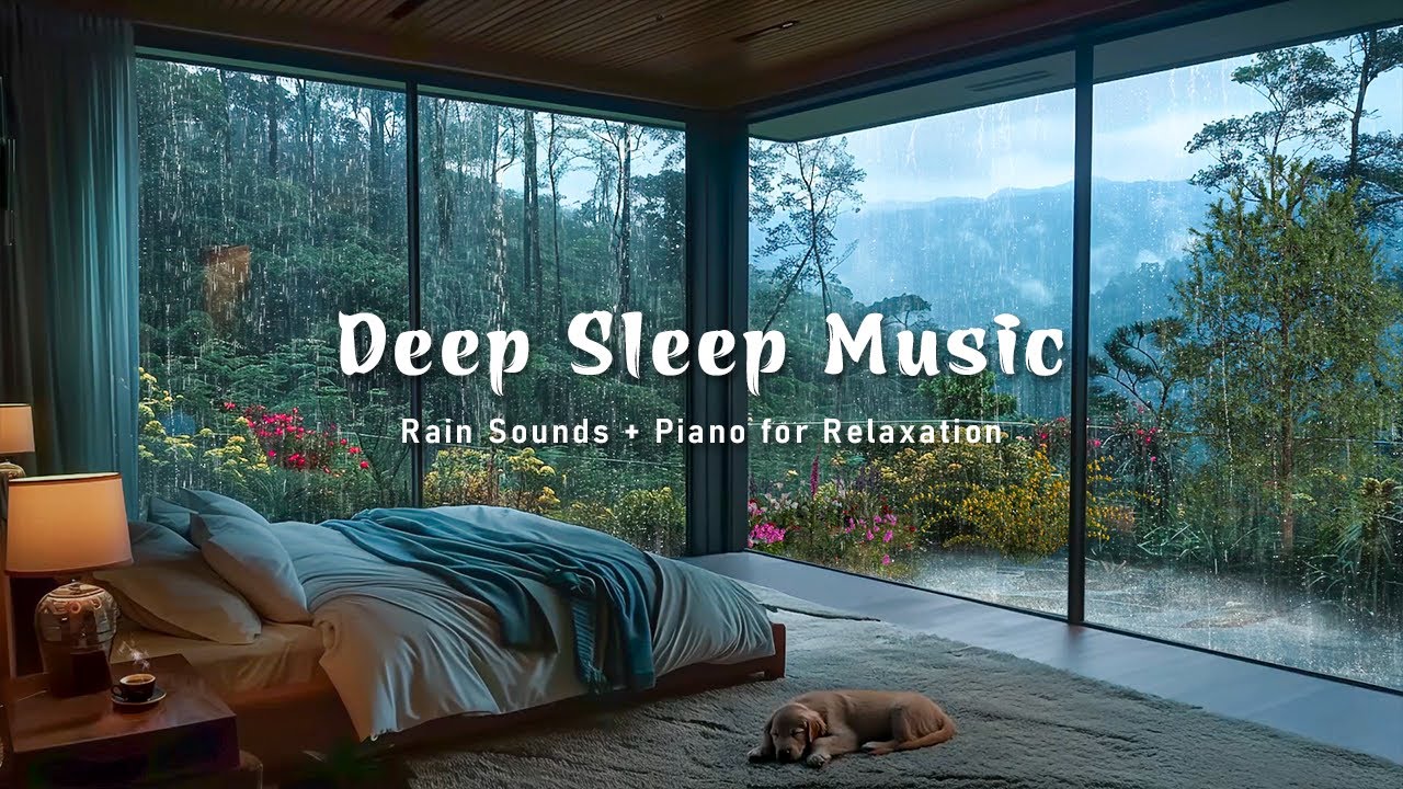 Calming Rain Sounds with Slow Piano | Peaceful Music for Stress Relief, for Relaxation, Meditation