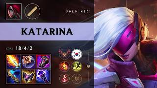Career Overview Katarina Mid vs Lissandra - KR Grandmaster Patch 26.16