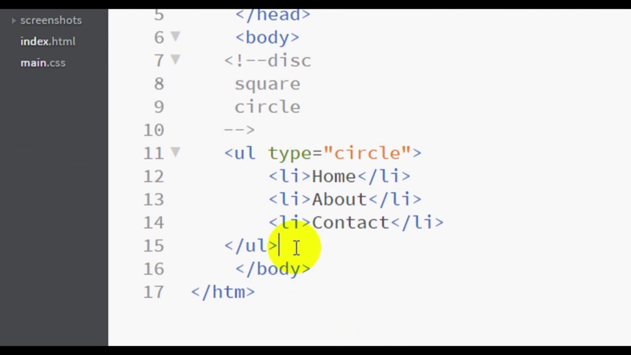 Basic html css 5 | HTML list | HTML list type - YouTube