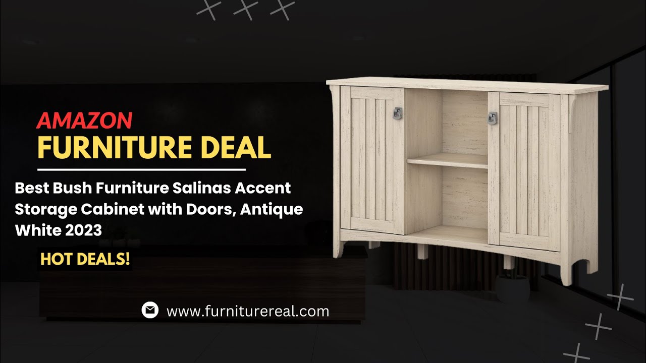 Bush Furniture Salinas Ash Brown 62.95 In. Accent Storage Cabinet With Doors And Adjustable Shelves Sas332abr 03