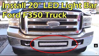 Install 20' 120W Dual Row LED Light Bar on Ford F350