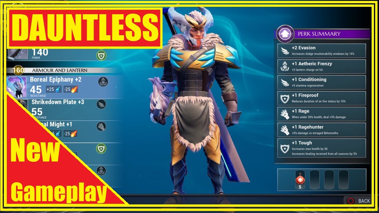 Dauntless - 11 Minutes AWESOME Gameplay. How to use Transmogs. New free game action.