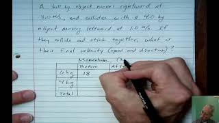 Solving 1 D inelastic collision problem