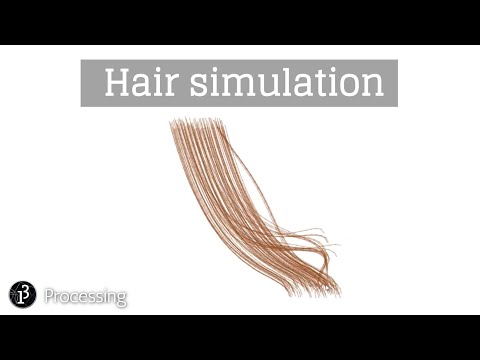 Hair Simulation. Processing Demo.