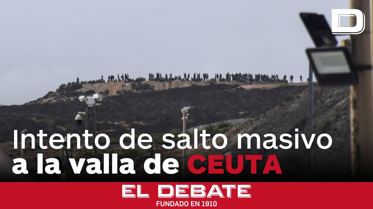 Cierre intermitente de la frontera de Ceuta tras el intento de salto masivo de unos 200 inmigrantes