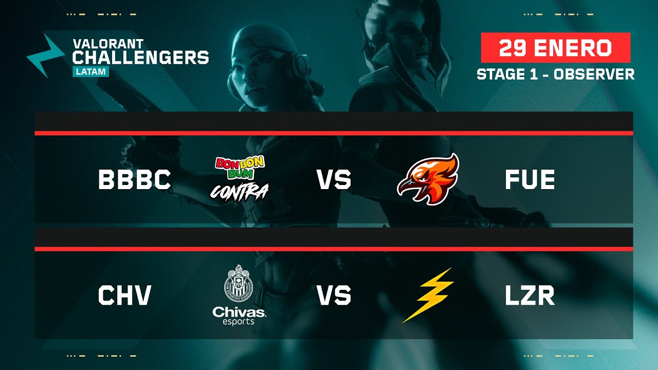 BBBC vs FUE | CHV vs LZR | VALORANT Challengers LATAM Norte | Stage 1 | Semana 1 Día 4 |Fase regular