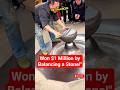 The Ultimate Stone Balancing Challenge: One Man Wins $1 Million!" #shortsvideo