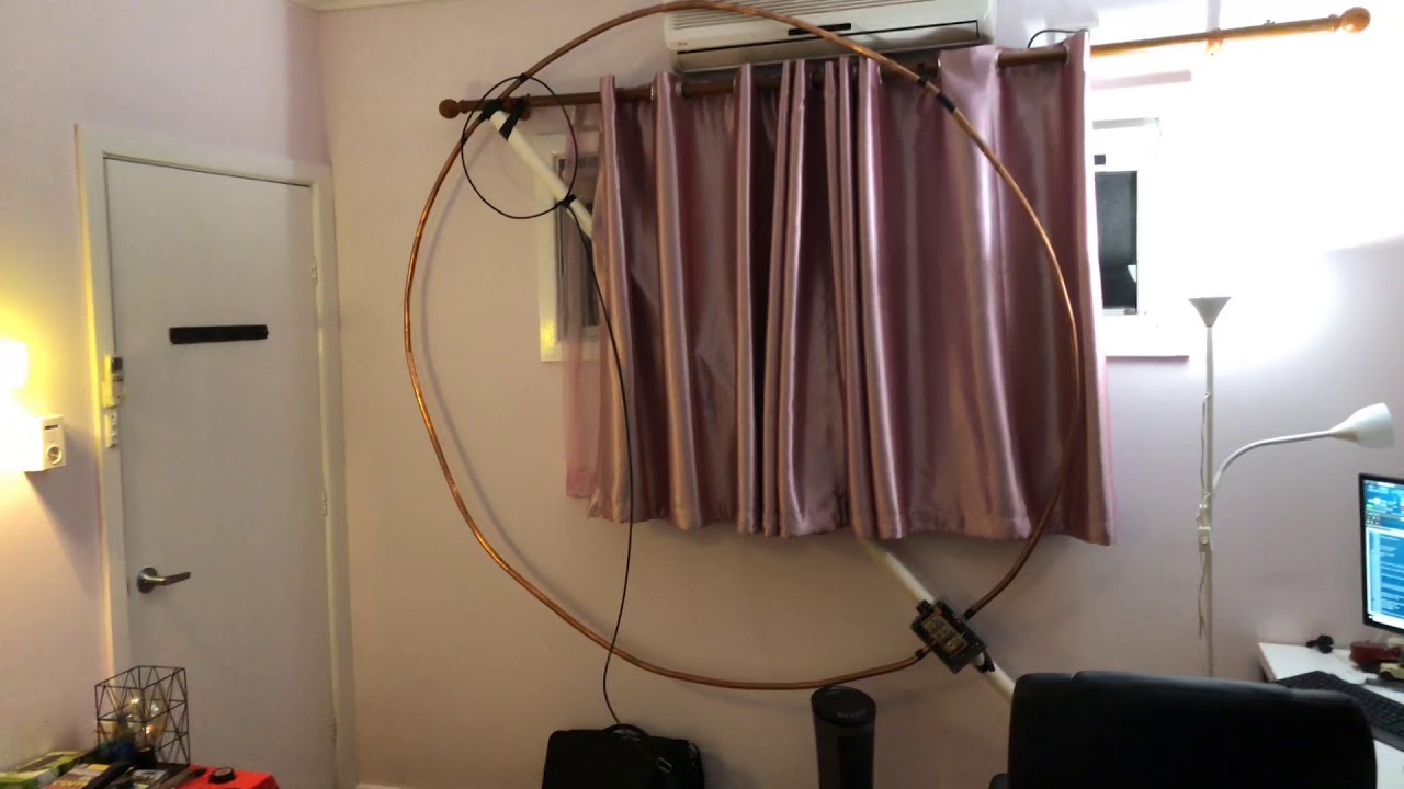 Tuning a 6m copper magnetic loop for 80m and 40m with RSP2pro. - YouTube