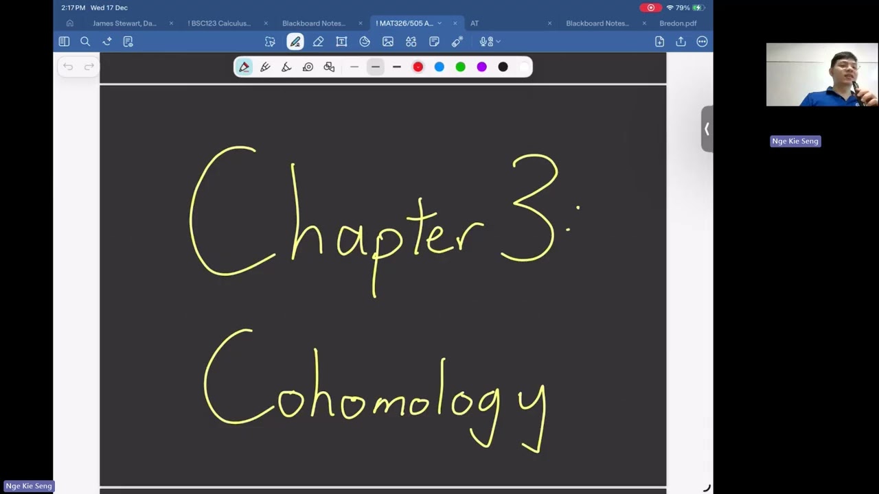 Cohomology | Algebraic Topology Lecture 23 | Nge Kie Seng 251218