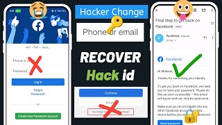 How to Recover Facebook Hacked account without Email and Phone number 2024 | fb hack recover 2024