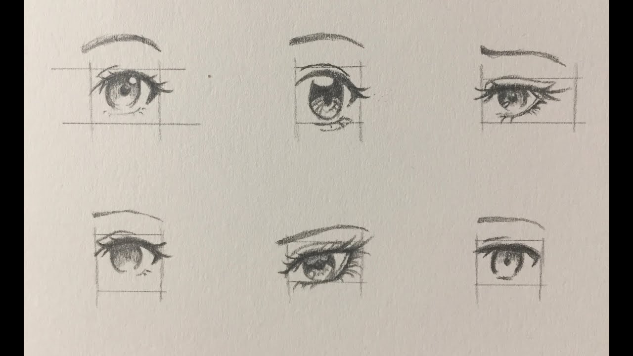 How to Draw Anime Girl Eyes [10 Ways] [No Timelapse] 