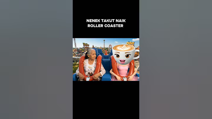Nenek naik Roller Coaster bareng ballerina #ai #videolucu #videoviral