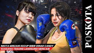 Waduh! Nikita Mirzani Cium bibir Dinar Candy Jelang Duel Boxing Celebrity Fight