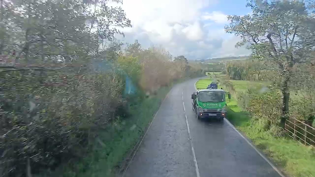 Scenery between Upper Springfield Road in Belfast City and Glenavy onboard a bus