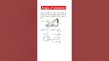 Angle of Elevation Word Problem with Trigonometry #trigonometry