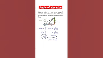 Angle of Elevation Word Problem with Trigonometry #trigonometry