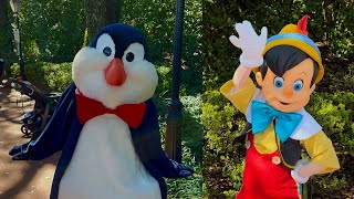 Surprise Meet and Greet at Epcot feat. Mr. Penguin, Pinocchio, and Stitch