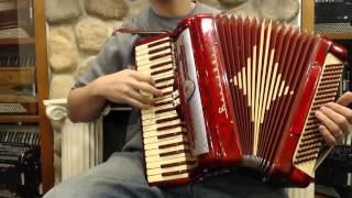 1748 - Red Bernelli Polka King Musette Special MM 120 $795