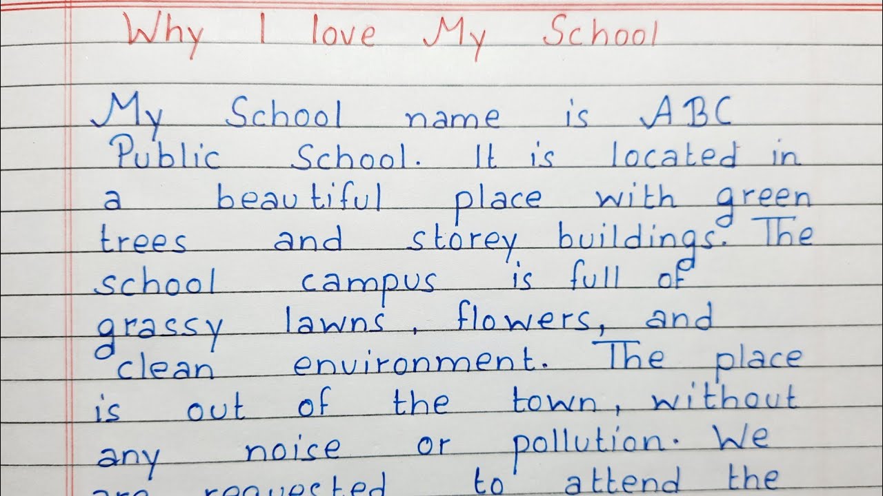 write a composition about your school