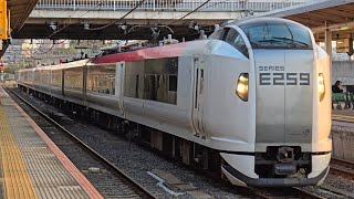 【特急成田エクスプレス43号】2043M E259系Ne008編成 Ne020編成 成田駅 通過シーン