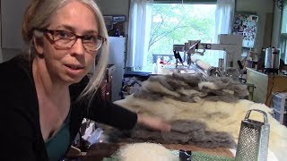 Bridget O'Flaherty's Sew With Me Sunday 5 Wet Felting and Thread Painting a Barn