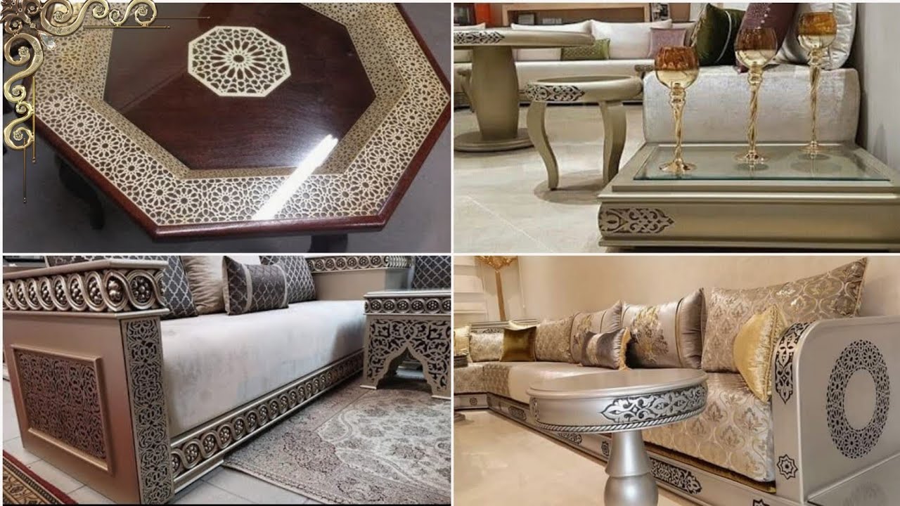 #آخر موديلات خشب الصالون المغربي # طوابل و أكسسوار  الصالون المغربي  غاية في الروعة والتاويل 🤩