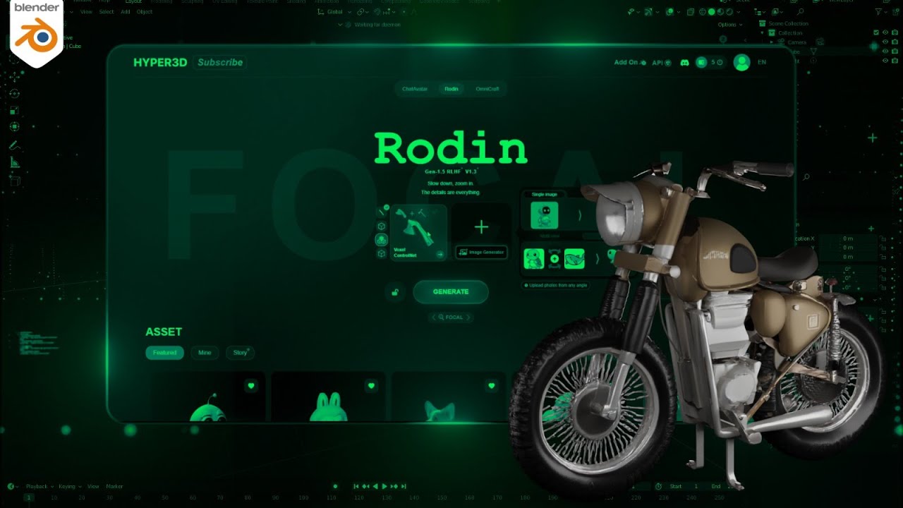 I Tried Rodin AI with Blender… And the Results Are UNREAL!