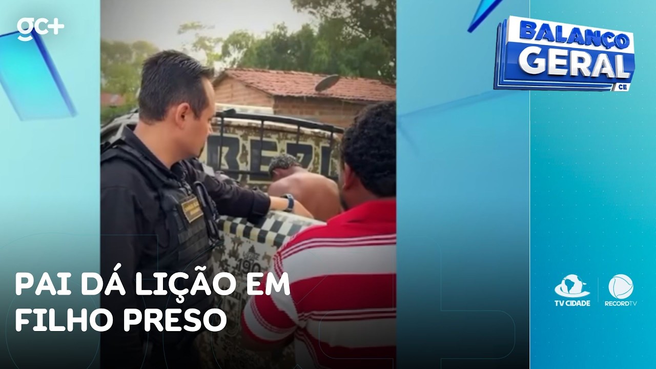 Pai se desespera e dá lição em filho preso: 
