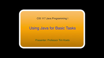 CIS 117 Week 1 Video Notes
