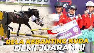 SEDIH, SENANG, TEGANG, CAMPUR ADUK..!! AISHA RELA  KEBANTING KUDA DEMI JUARA 1..!!