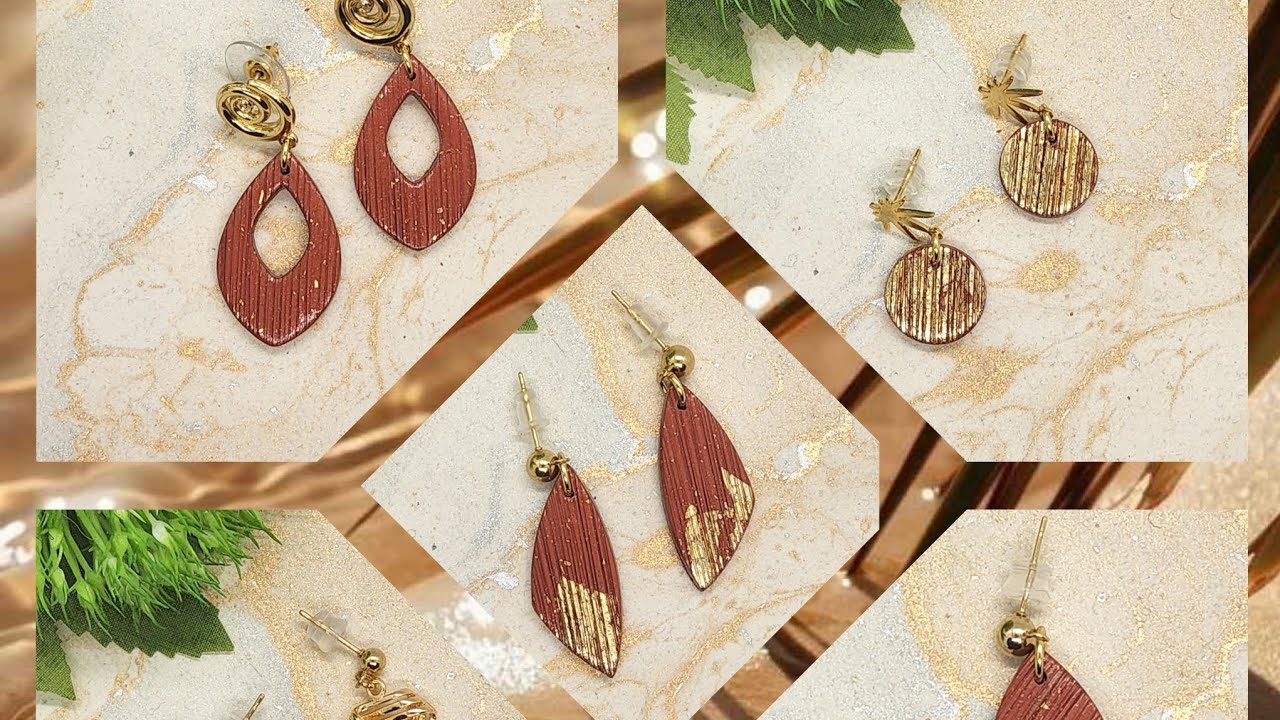 Simple but effective technique with gold foil and polymer clay