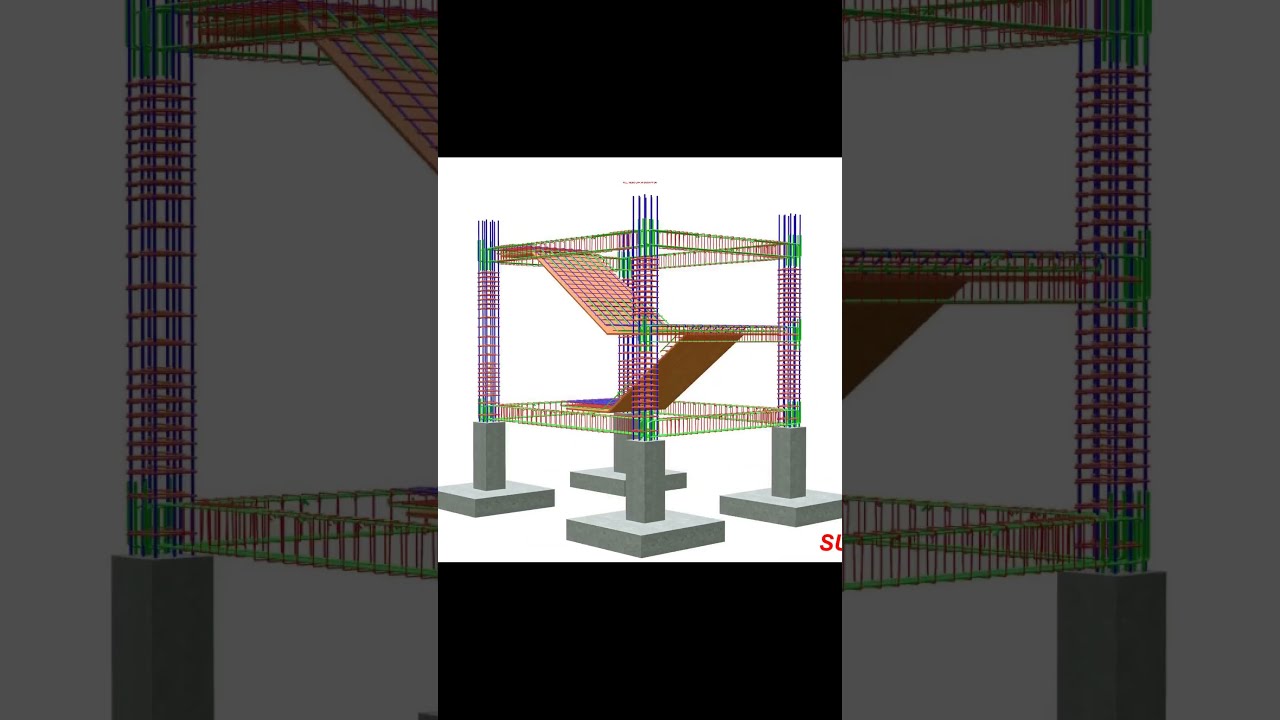 RCC Staircase construction || 3D animation 