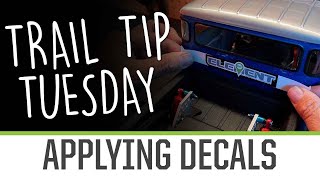 Trail Tip Tuesday: Applying Decals