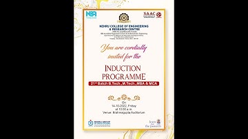 INDUCTION PROGRAMME 21st batch B.Tech ,M.Tech ,MBA&MCA