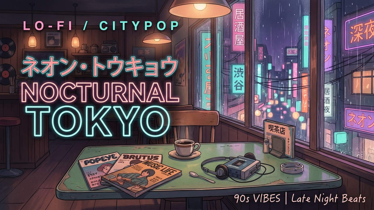 Rainfall + Nostalgic Coffee Ambience ☕ Lofi Chillhop from Retro