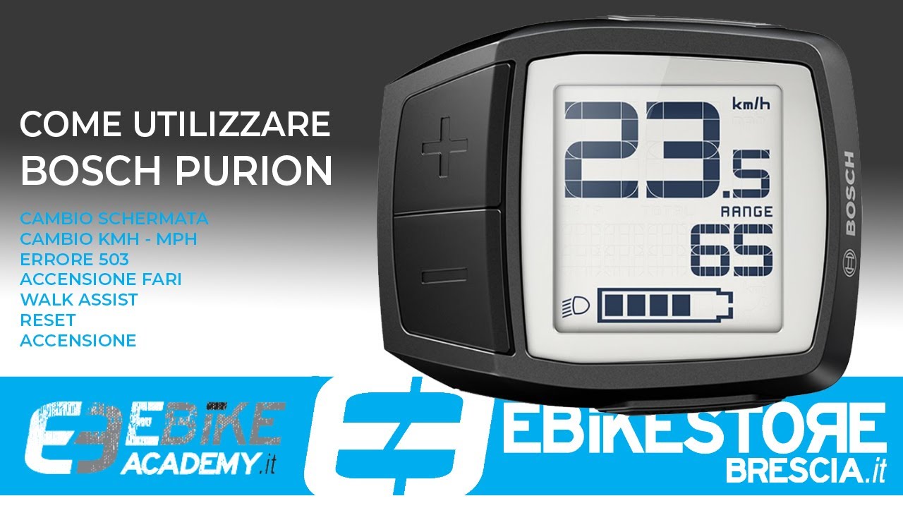 TUTORIAL EBIKE ACADEMY Funzionamento E Settaggi Bosch Purion tutorial-ebike-academy-funzionamento-e-settaggi-bosch-purion