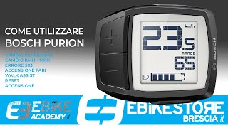 EBIKE ACADEMY TUTORIAL - Bosch Purion Operation and Settings. Error 503 Resolved