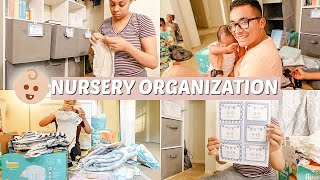 Organizing the baby’s nursery! Cube storage idea + more! Day in the life with a newborn!!