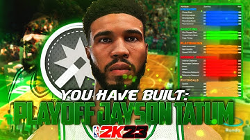 NBA 2K23 *PLAYOFF* JAYSON TATUM BUILD | VERSATILE 2-WAY SHOT-CREATING SF W/ CONTACT DUNKS & HANDLES