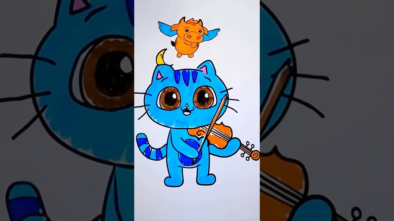 I Colored Hey Diddle Diddle… Then EVERYTHING Started Moving! 😲🎻🐄 | Kids Short 