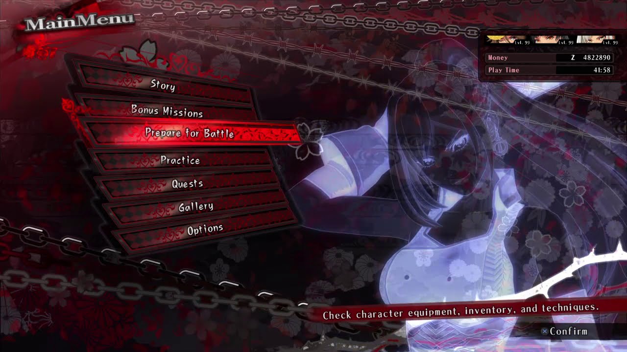 OneeChanbara Origin - Main Menu ( Endgame )