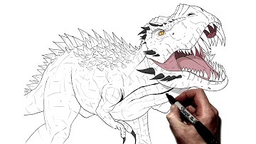 How To Draw Omega 09 T Rex | Step By Step | Jurassic World