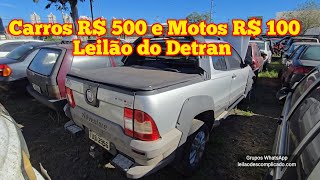 LEILÃO DETRAN Tem Strada por Mil Reais e moto XT 660R por 250 Reais