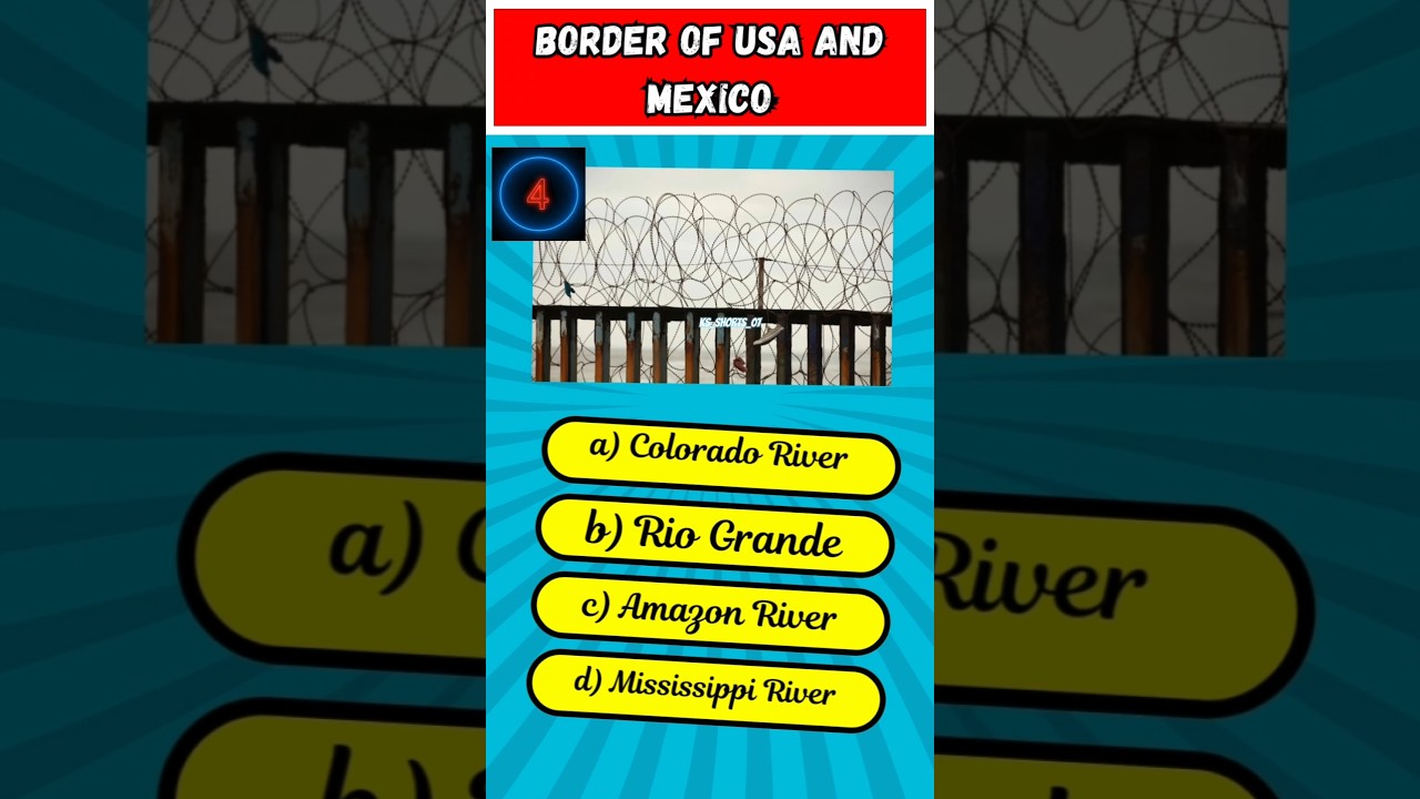 BORDER OF USA AND MEXICO QUIZ VIDEO || 