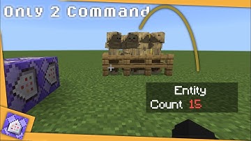Working entity counter in Minecraft PE/bedrock (Command Block tutorial)