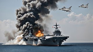 It looks terrible, the crazy action of the US F16 pilot, destroying the Russian aircraft carrier