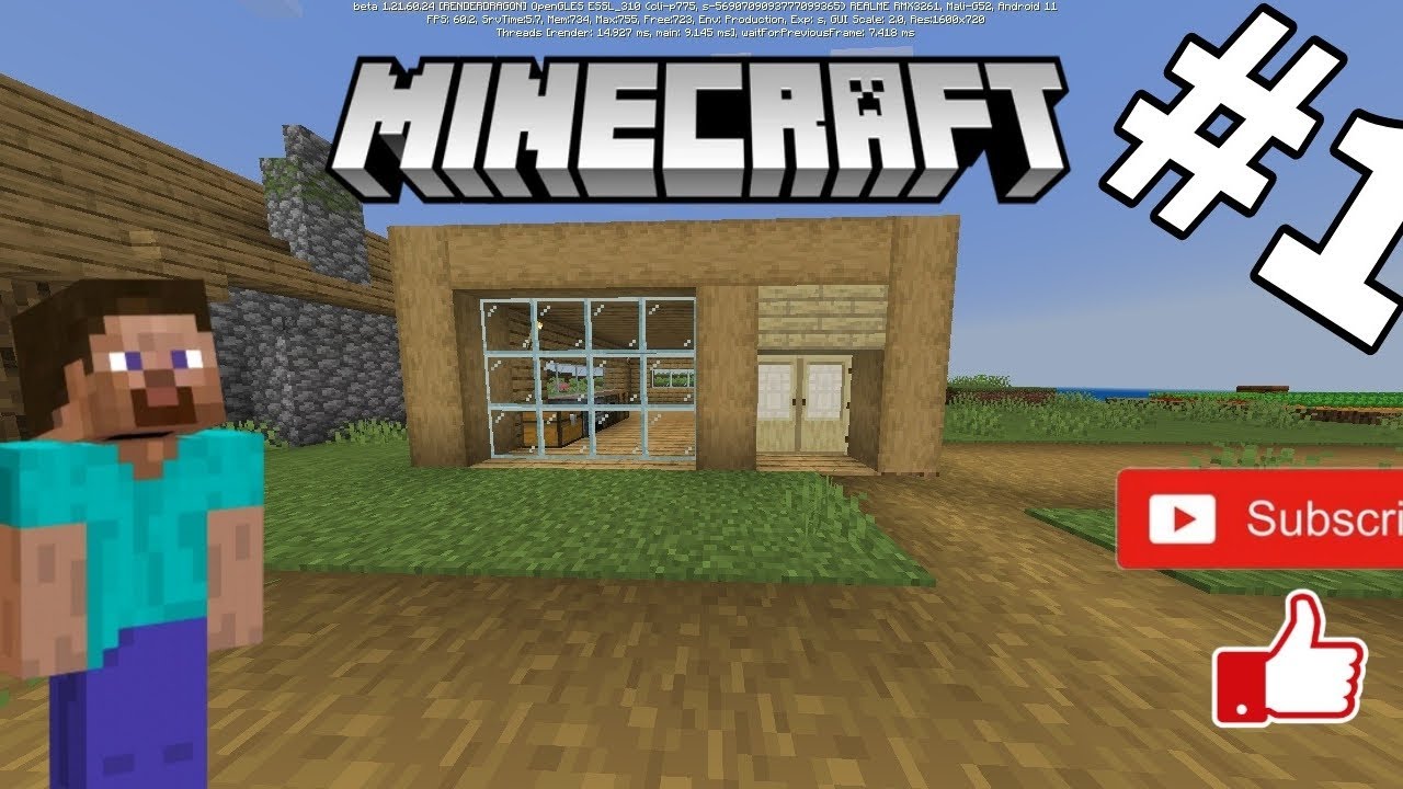 Minecraft Pe 1.21 Survival Series Made House & Found Village | EP 1 ...